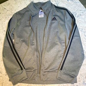 Adidas gray zip up - Boys size M 10/12
